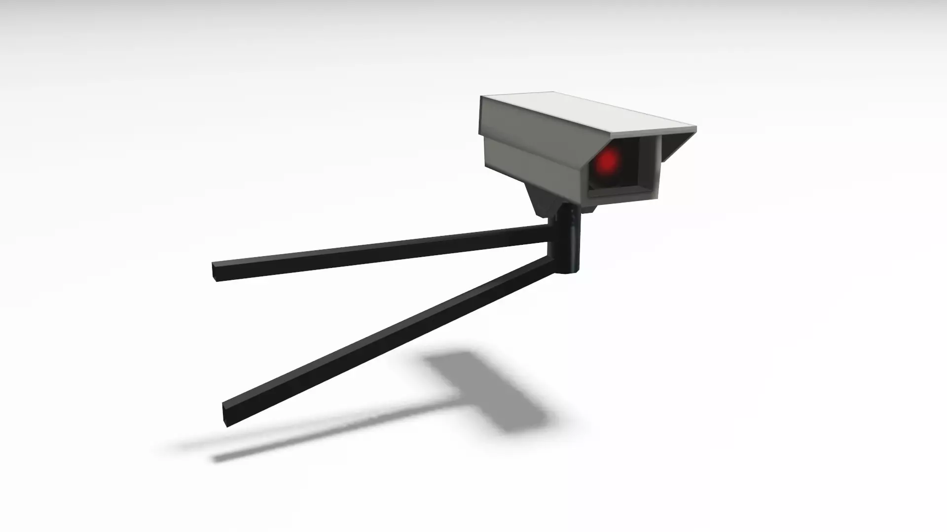 Security Camera Low-poly 3D model_0