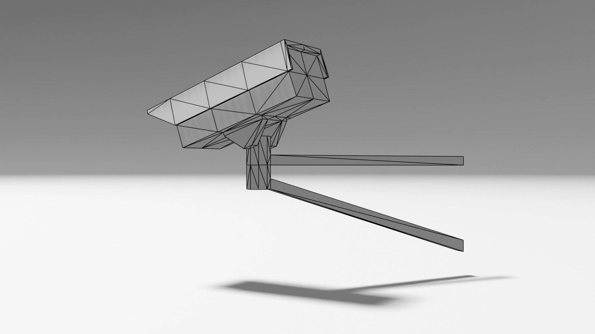 Security Camera Low-poly 3D model_7