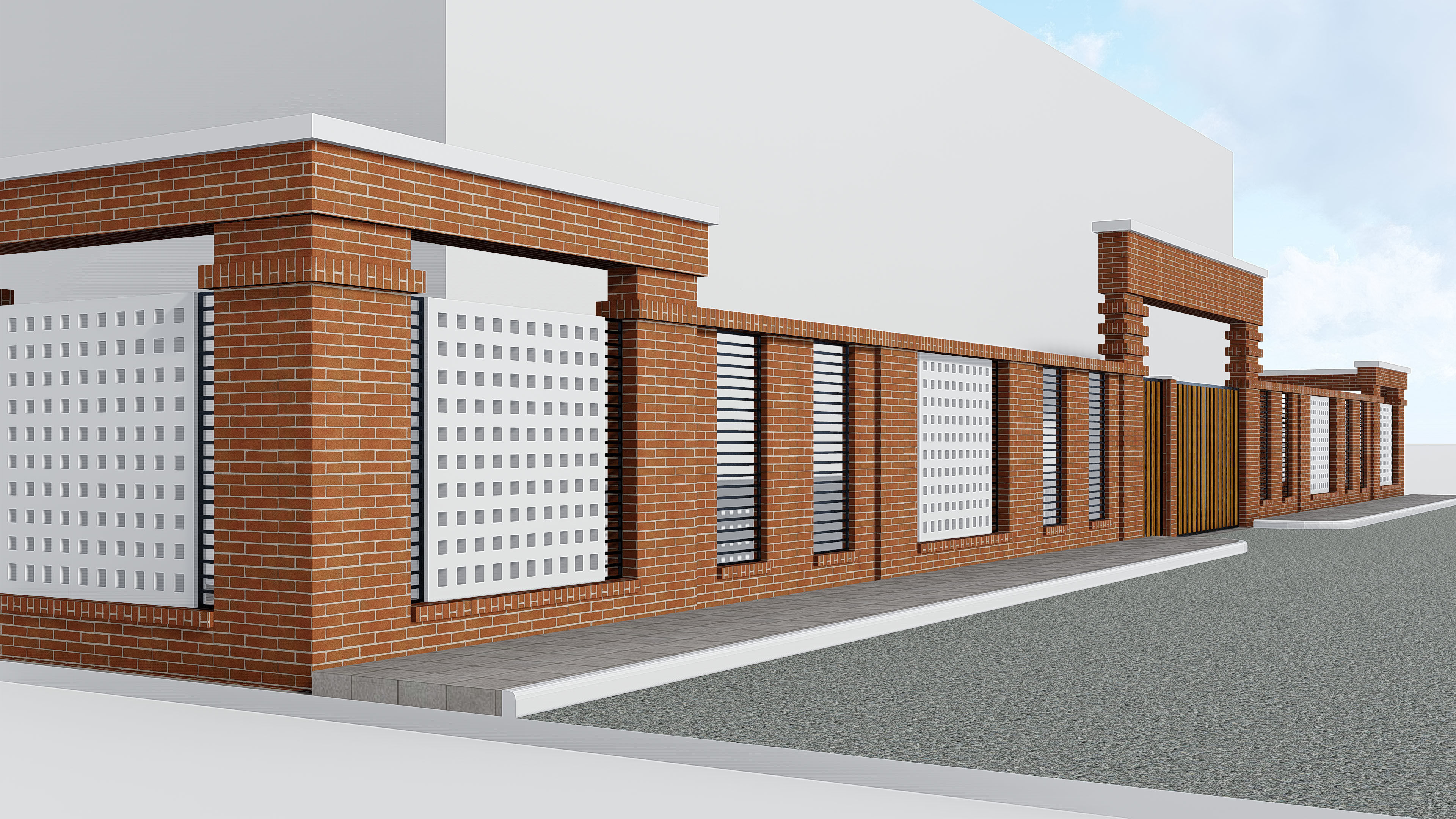 Boundary Wall 2 3D model_1