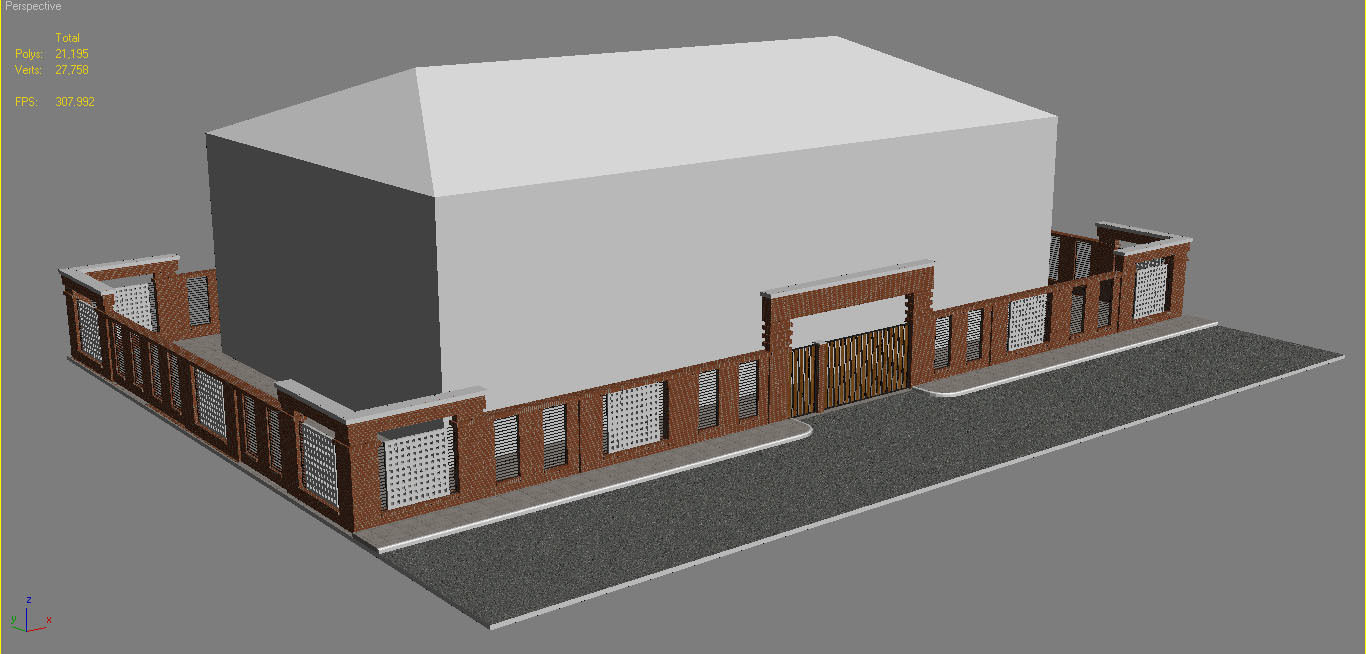 Boundary Wall 2 3D model_9