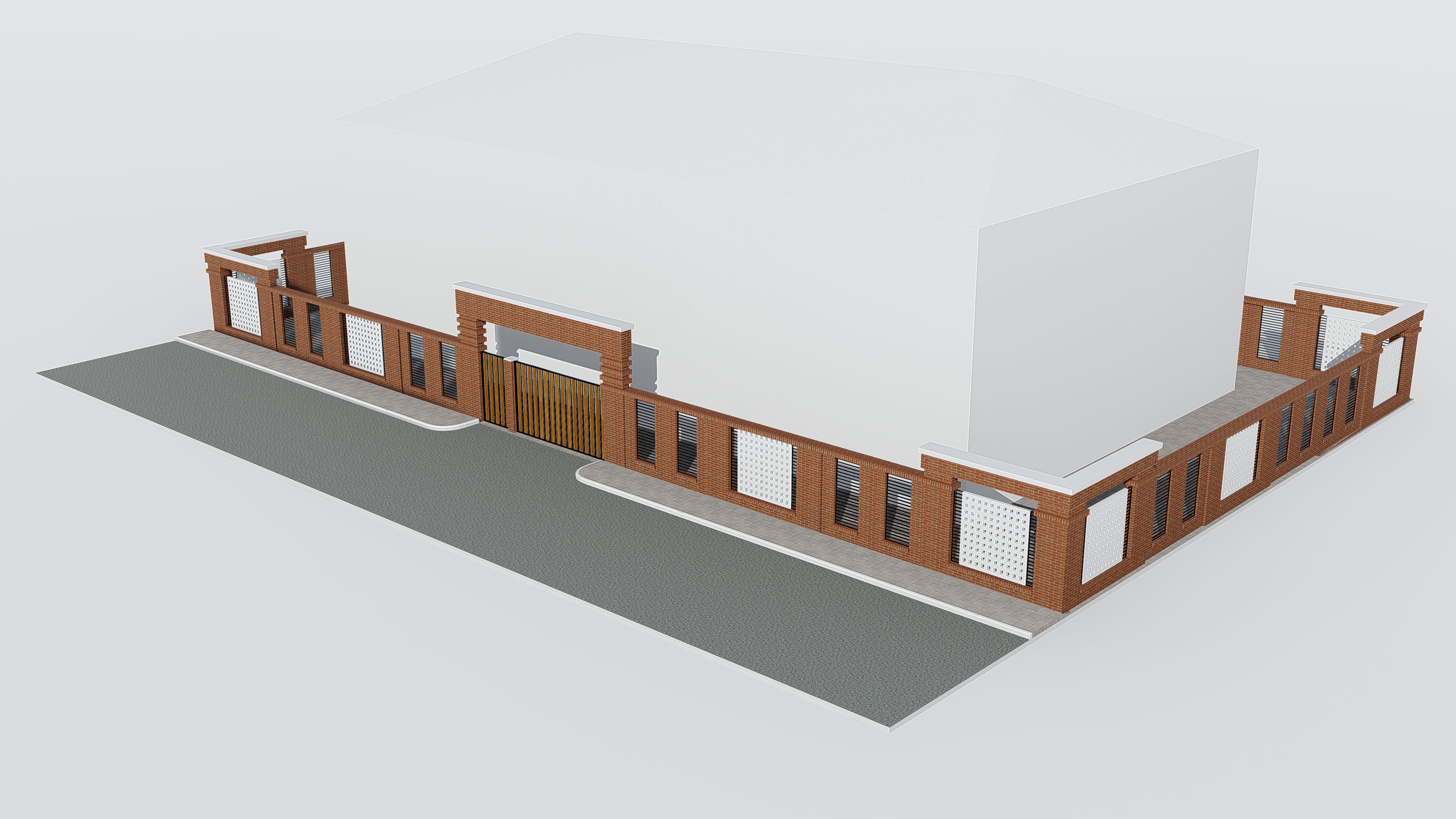 Boundary Wall 2 3D model_6