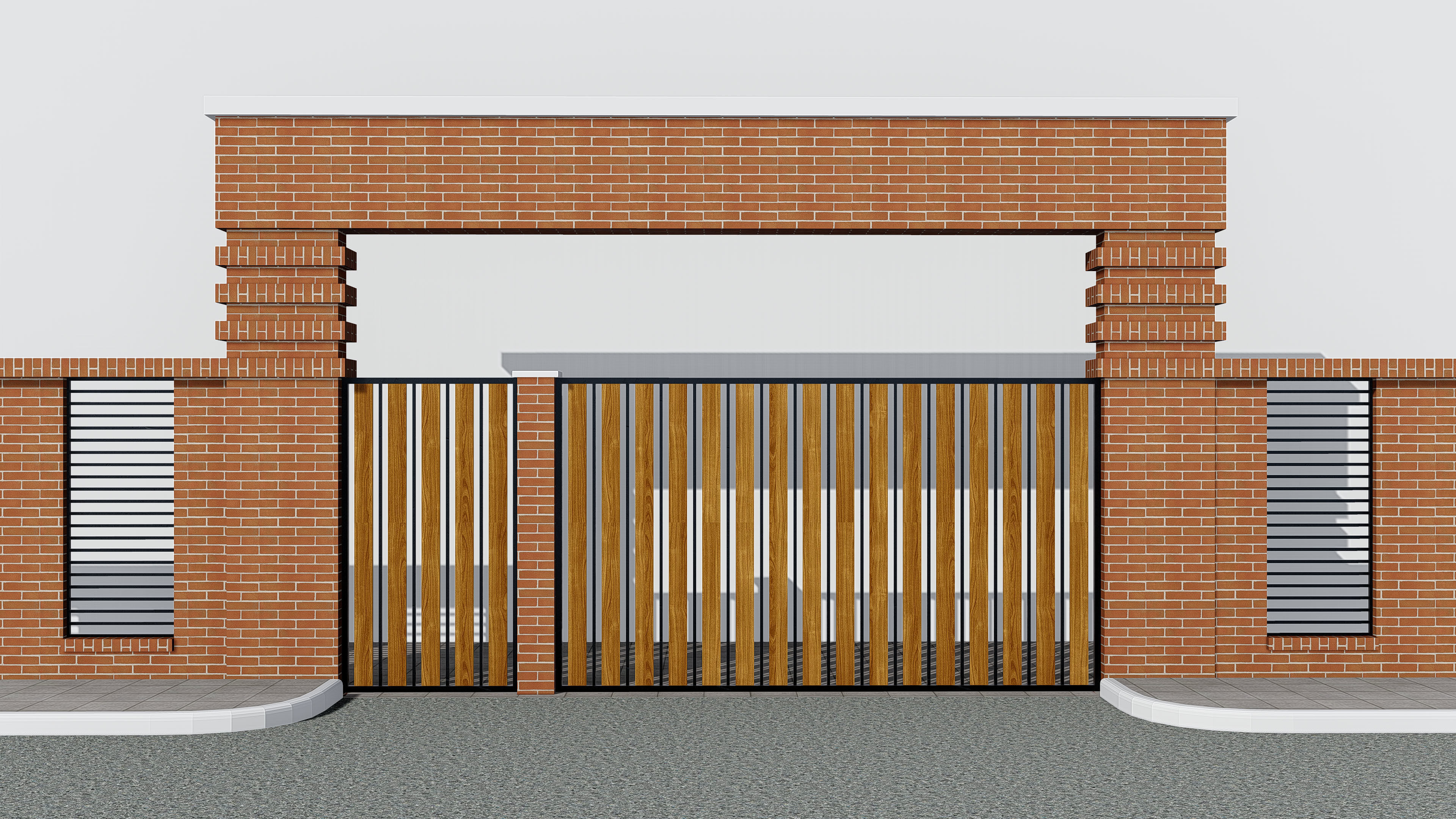 Boundary Wall 2 3D model_2
