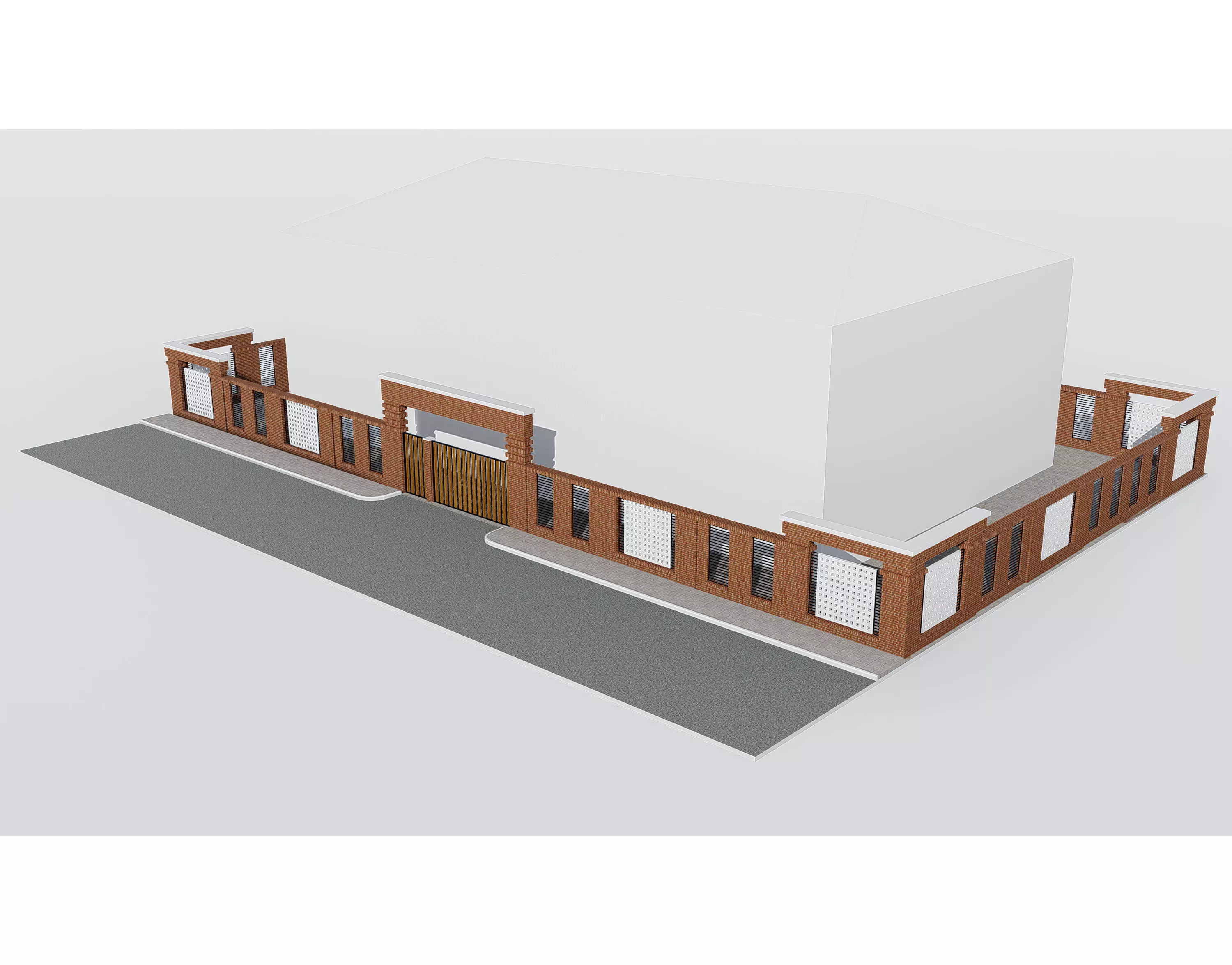 Boundary Wall 2 3D model_0