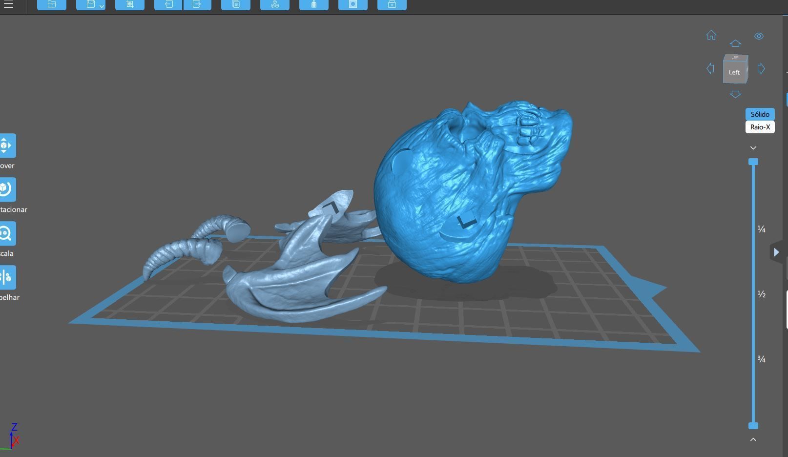 Demon Skull Wings 3D print model_8