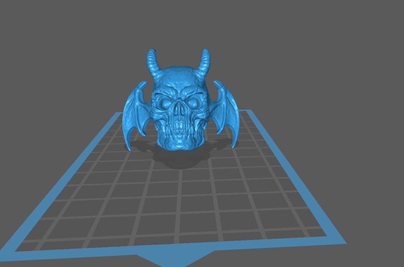 Demon Skull Wings 3D print model_10