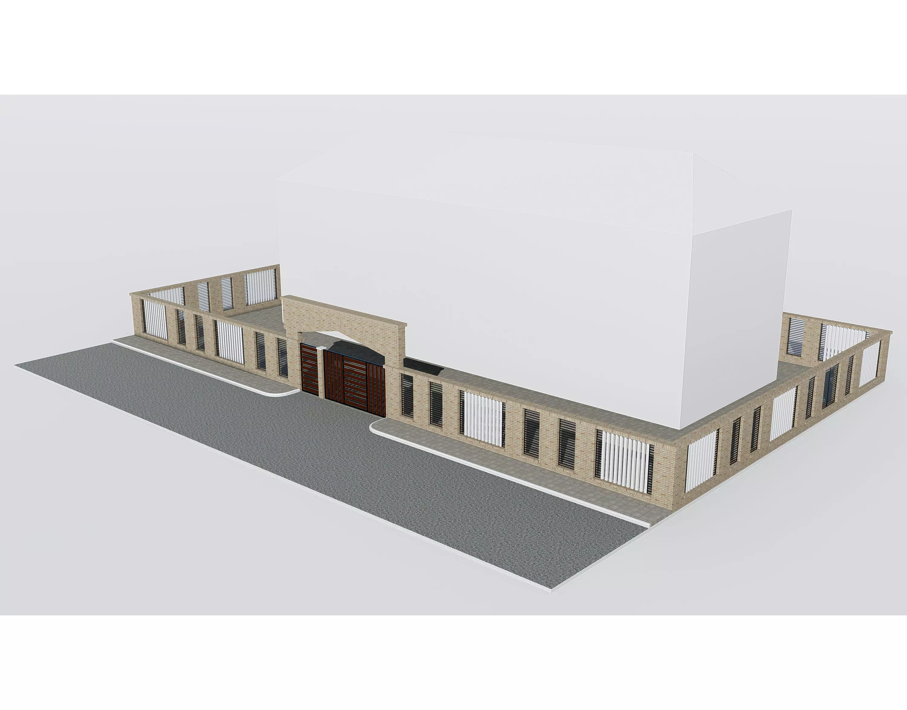 Boundary Wall 3 3D model_0