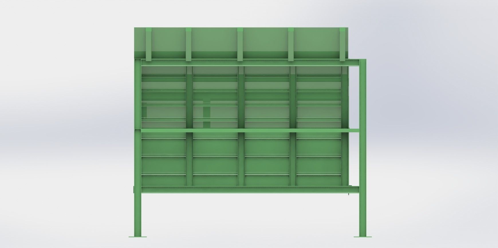 Discharge Hopper for Conveyor Belt Width 1300 mm 3D model_3