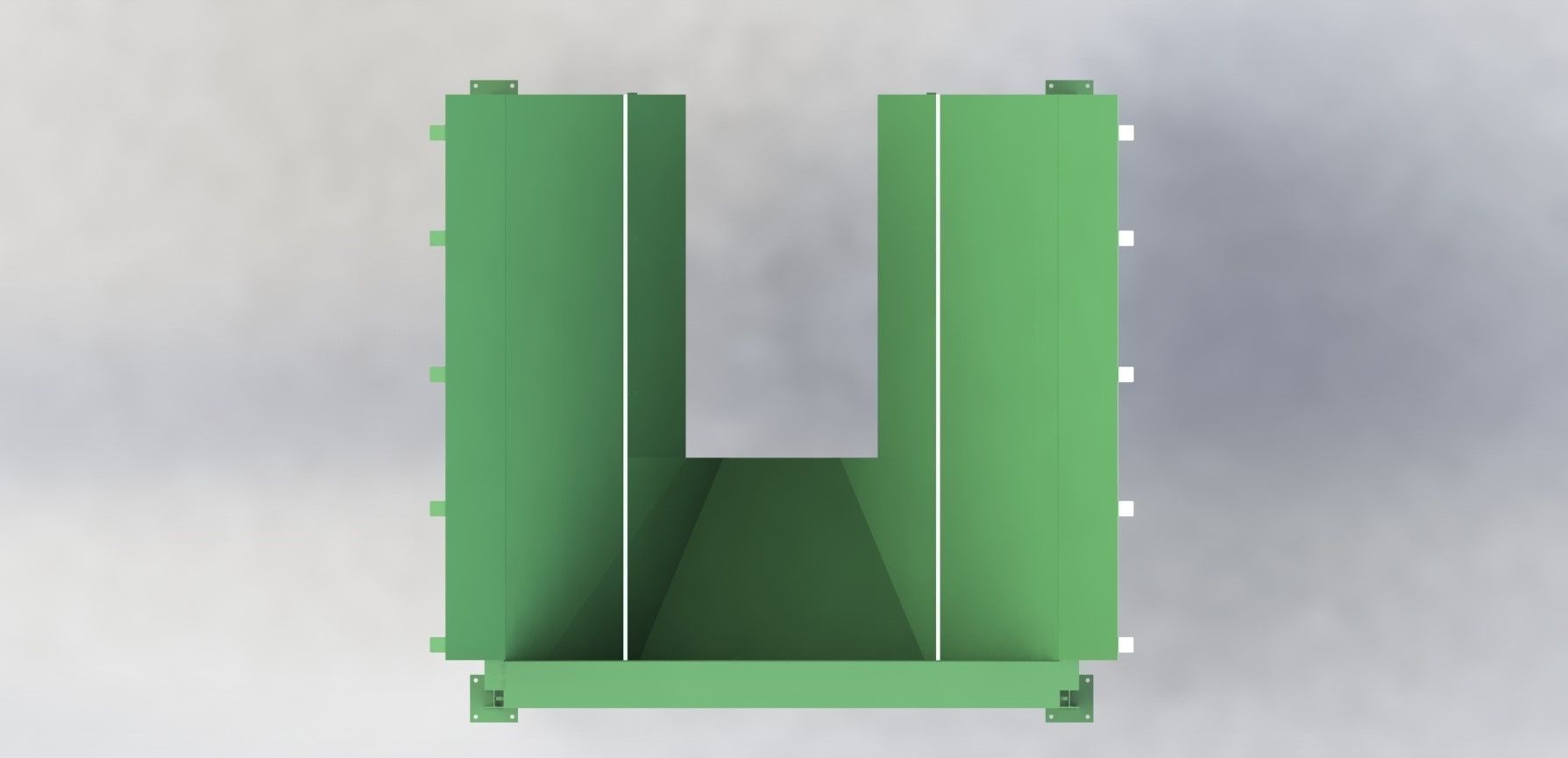 Discharge Hopper for Conveyor Belt Width 1300 mm 3D model_5