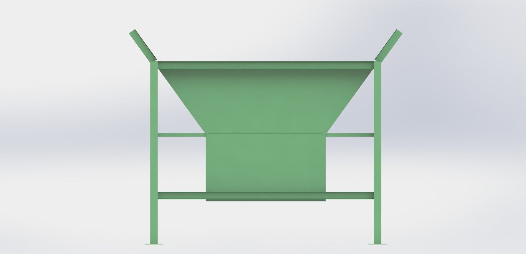 Discharge Hopper for Conveyor Belt Width 1300 mm 3D model_4