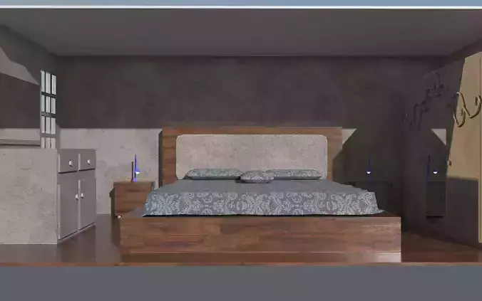 bedroom with bed and dresser