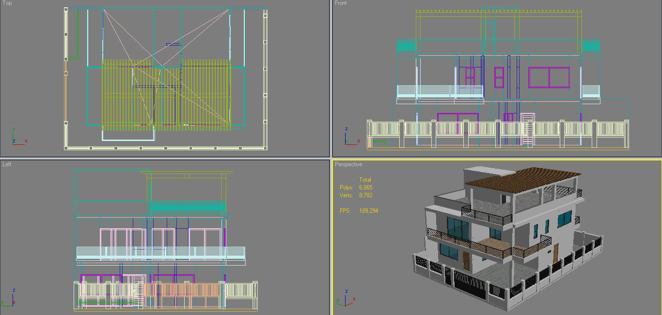 Two Story House 3 3D model_11