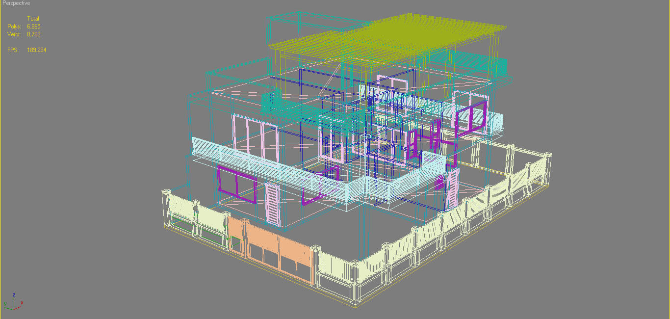 Two Story House 3 3D model_8