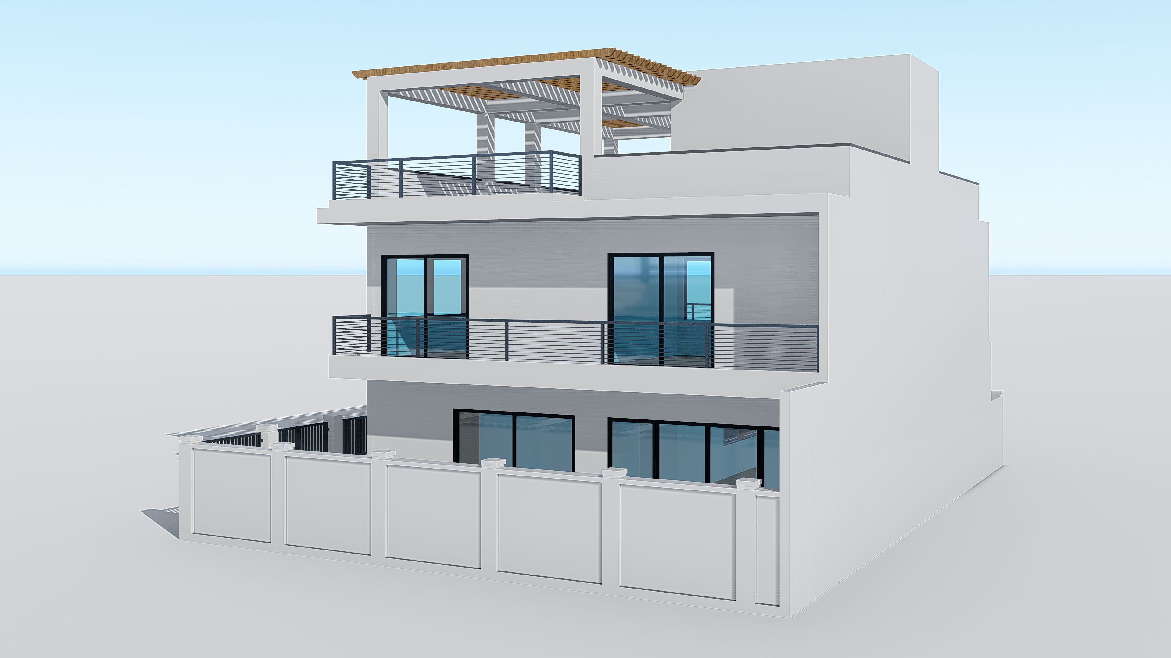 Two Story House 3 3D model_5