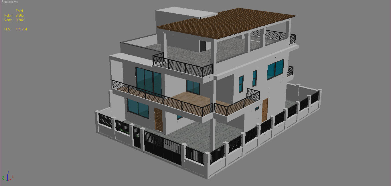 Two Story House 3 3D model_10