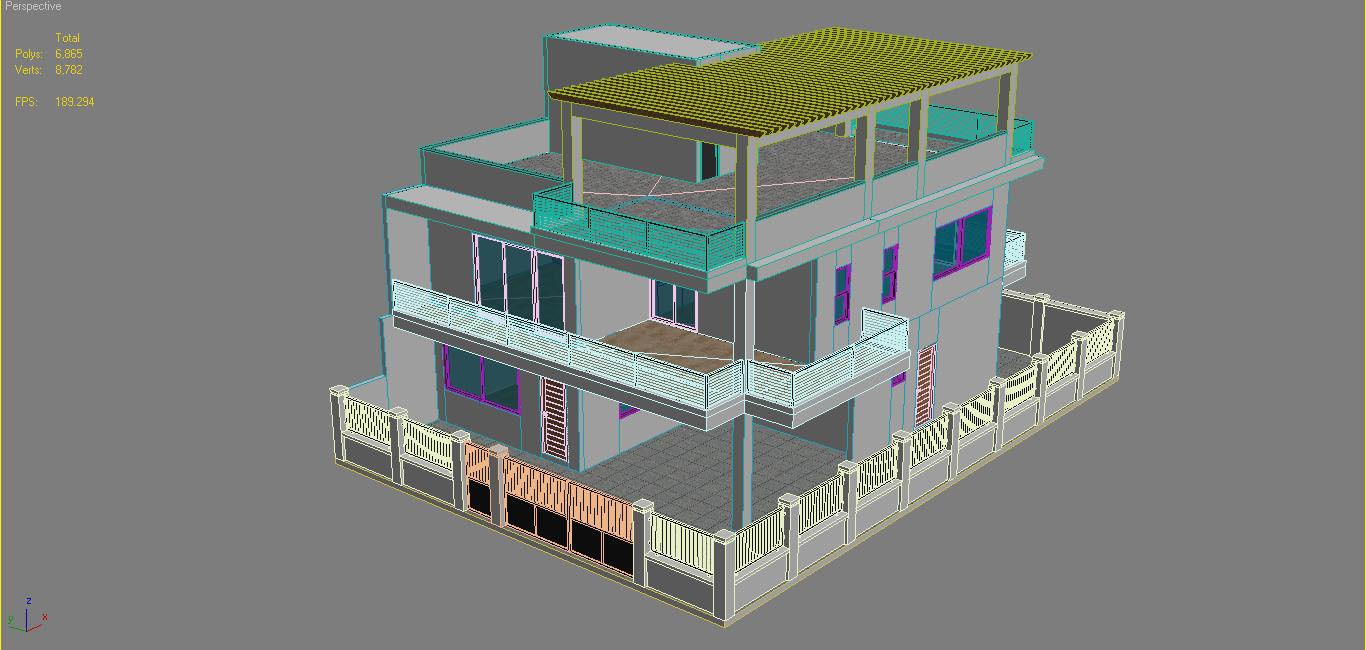 Two Story House 3 3D model_9