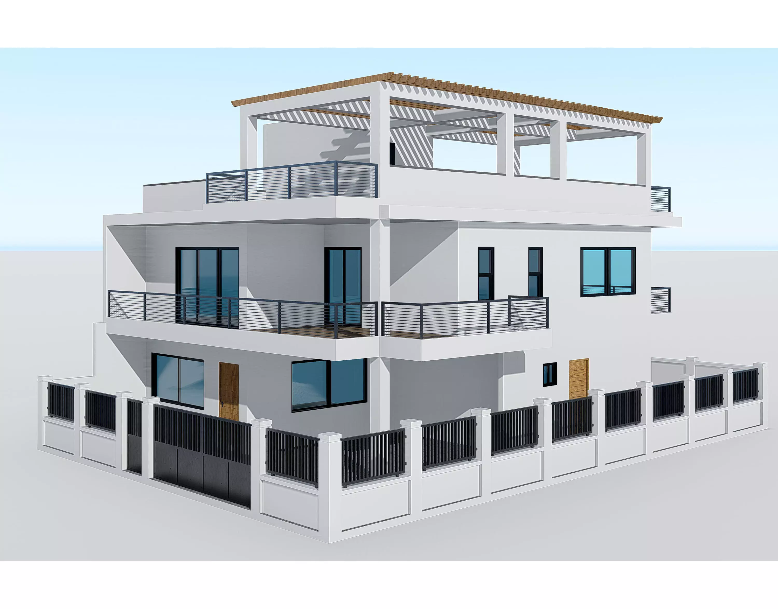 Two Story House 3 3D model_0
