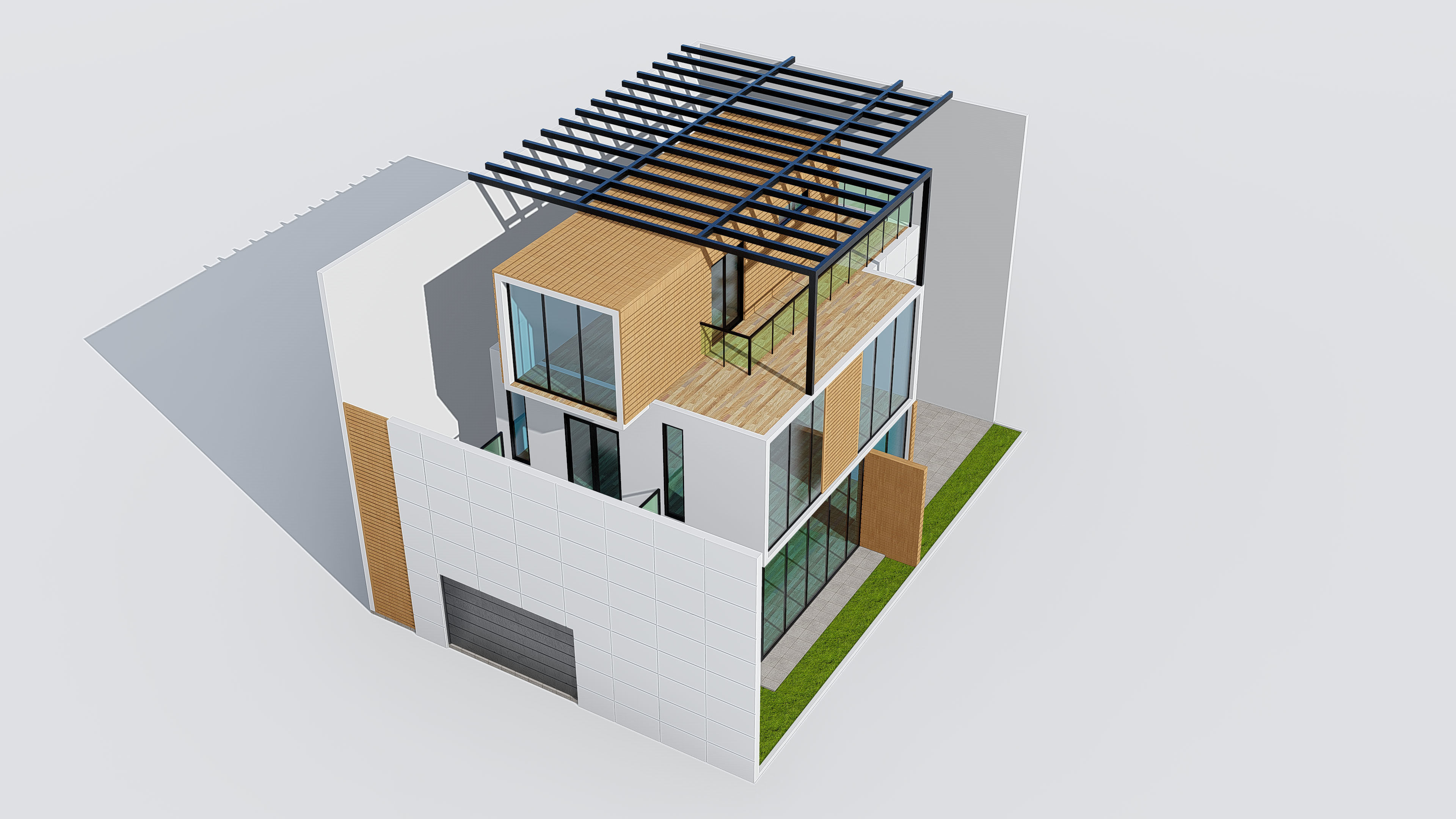 Modern House 13 3D model_1