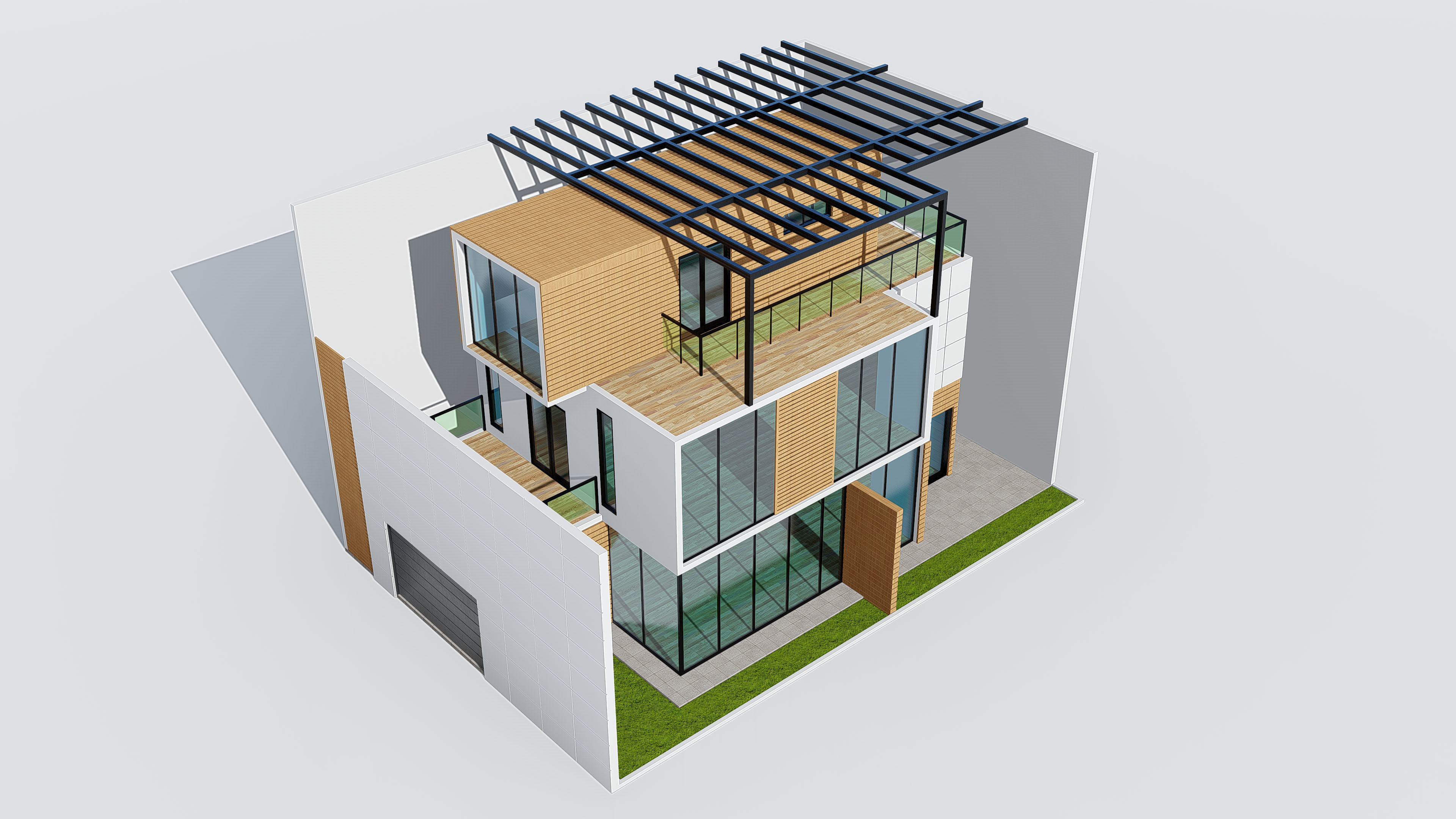 Modern House 13 3D model_6