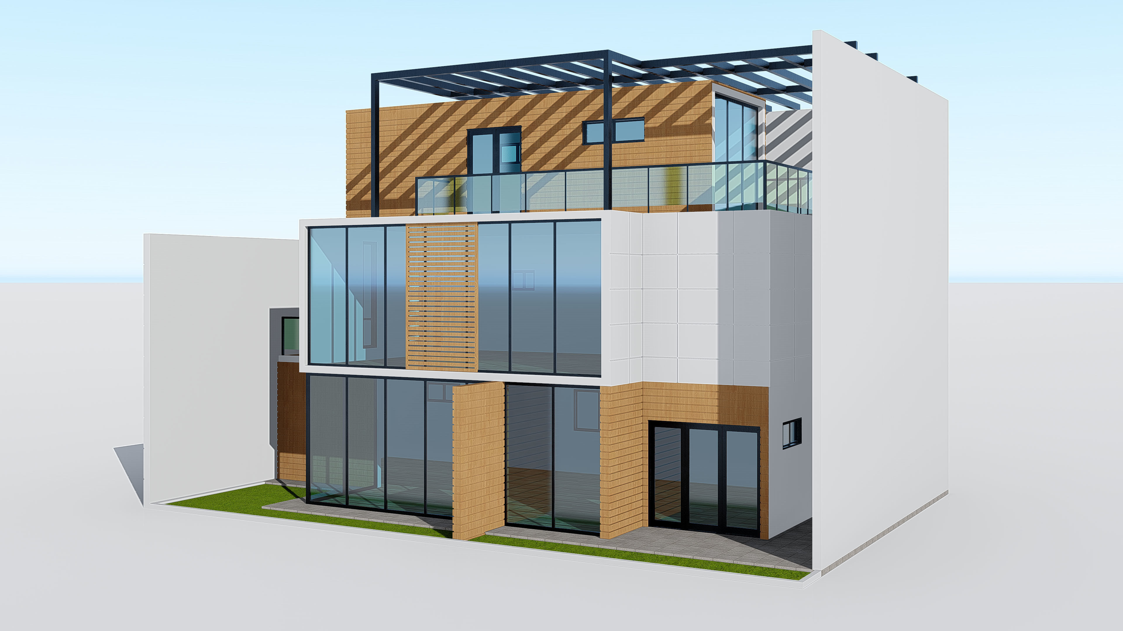 Modern House 13 3D model_2