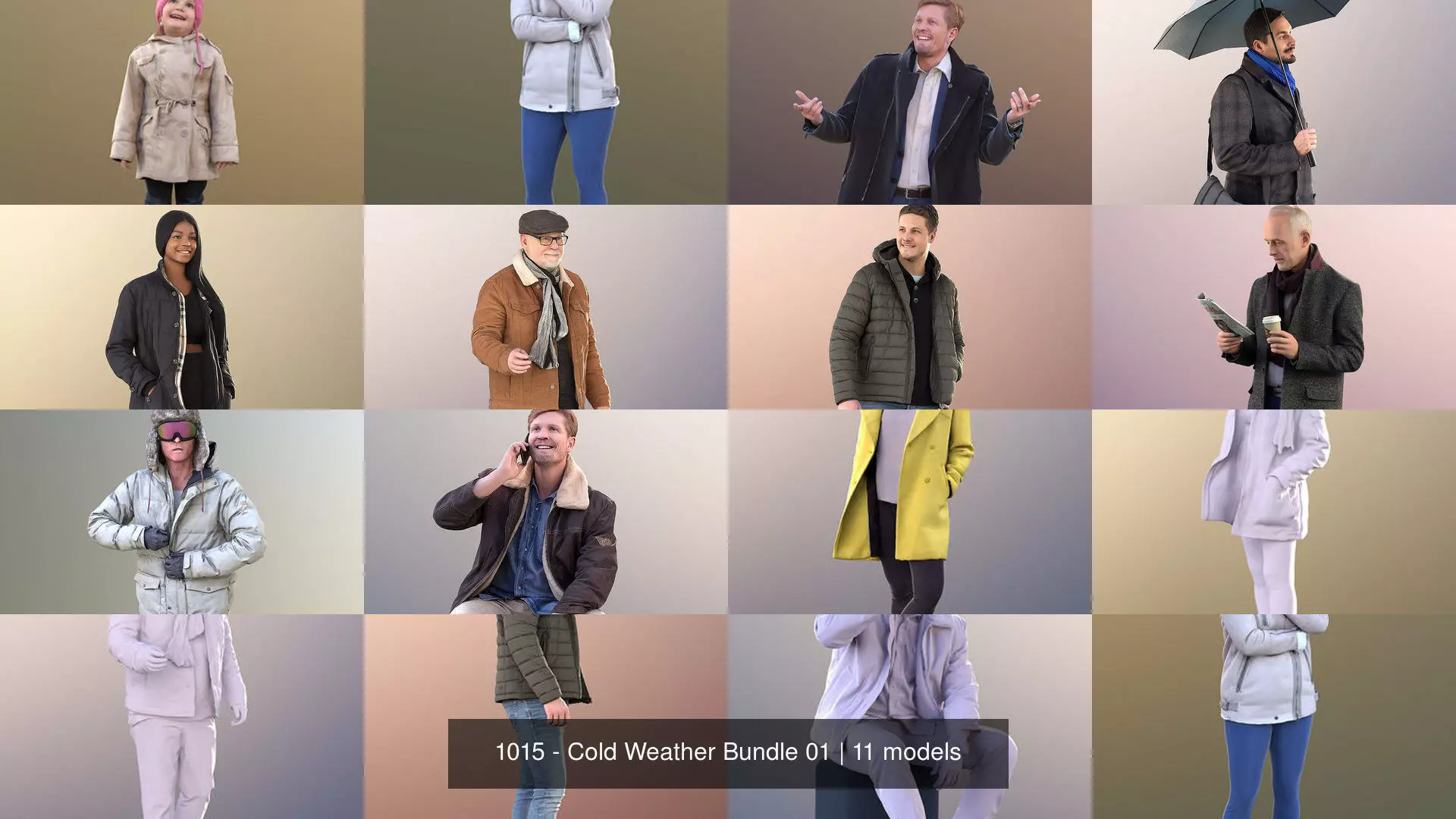 1015 - Cold Weather Bundle 01 3D Model Collection_1