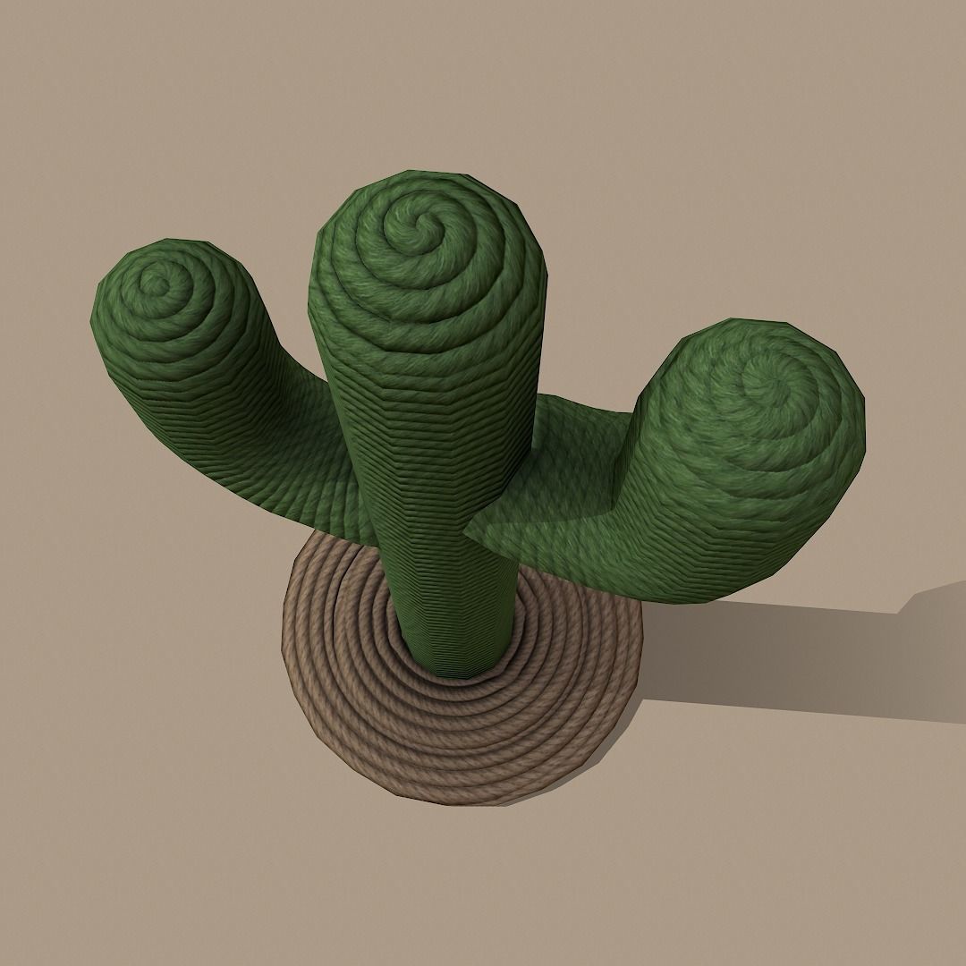 Cactus Shaped Cat Scratcher  3D model_6