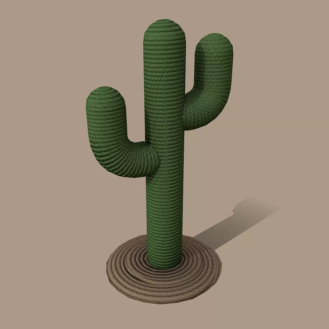 Cactus Shaped Cat Scratcher  3D model_0