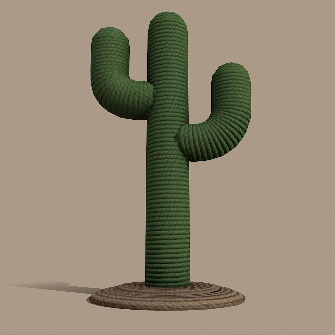 Cactus Shaped Cat Scratcher  3D model_2