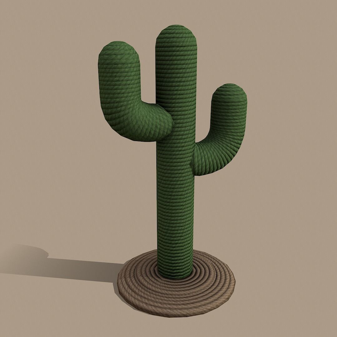 Cactus Shaped Cat Scratcher  3D model_4