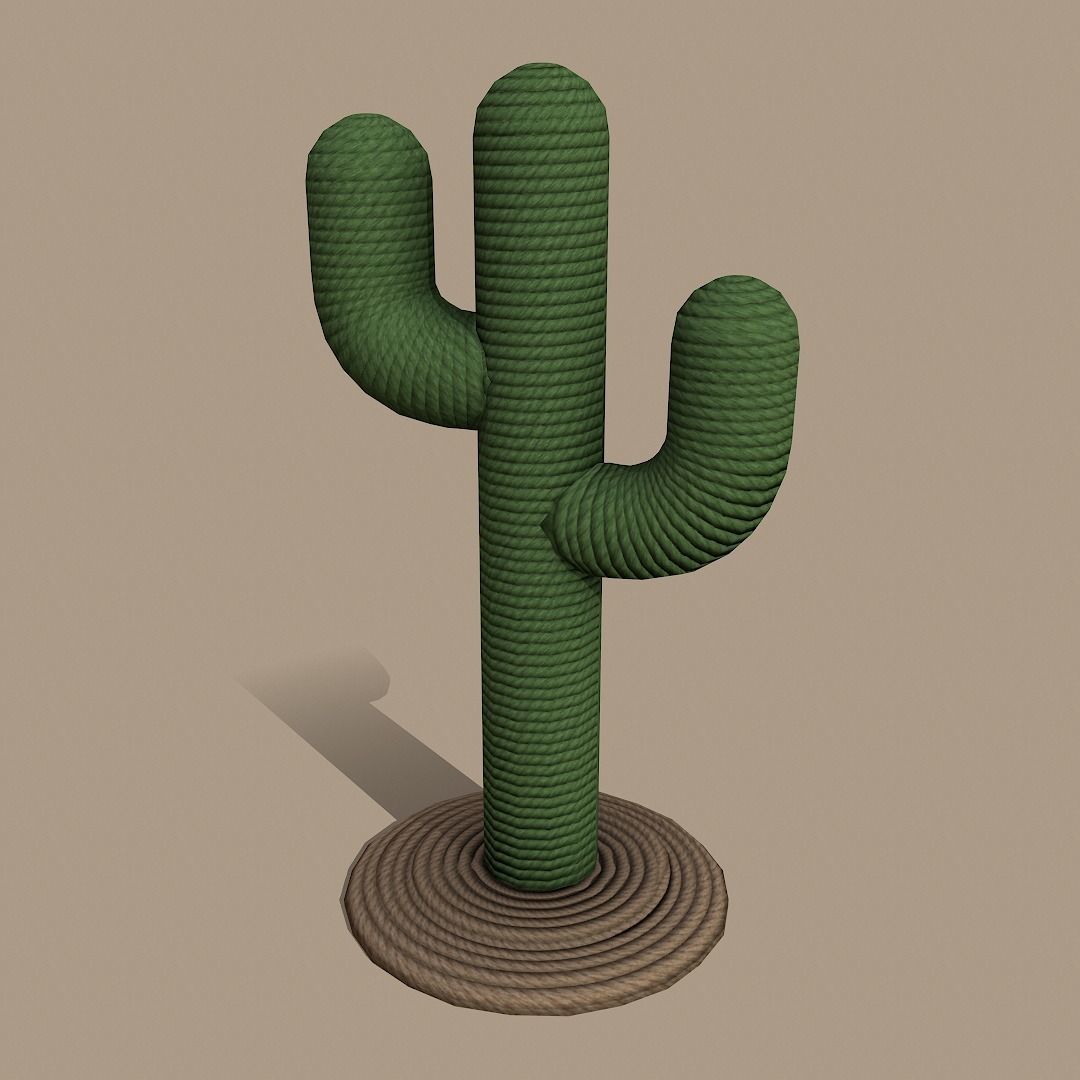 Cactus Shaped Cat Scratcher  3D model_3