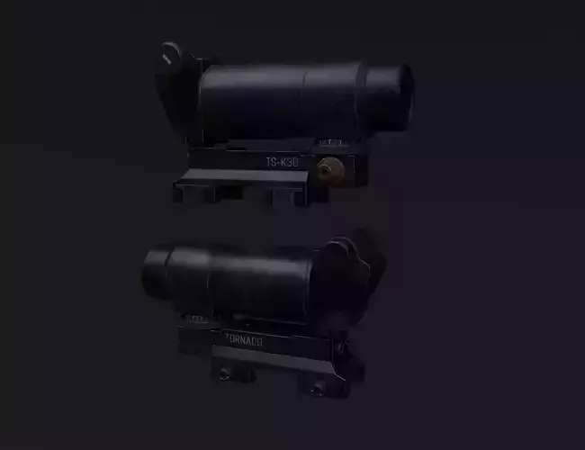 Tornado Red Dot Sight Low-poly 3D model