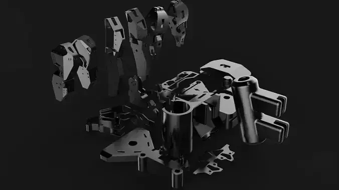 robotic part and legs 3D model
