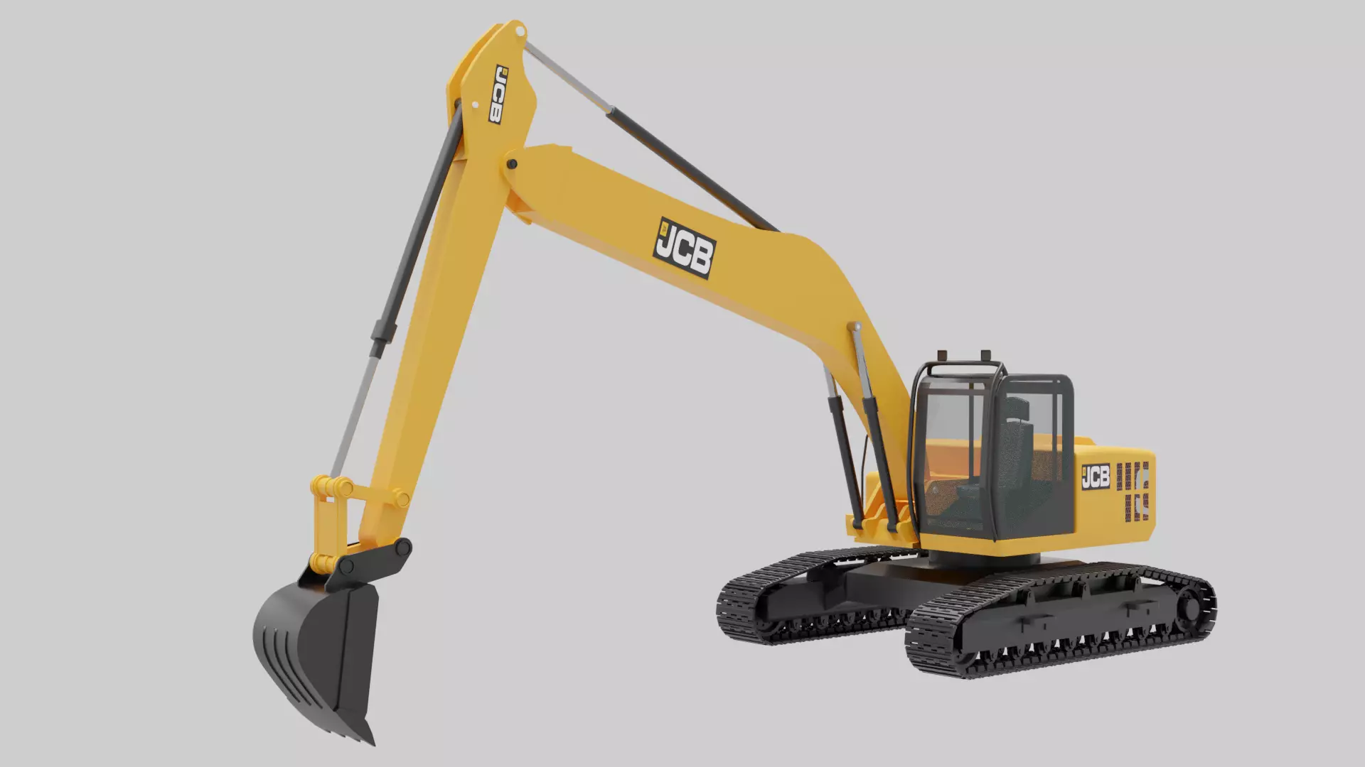 Excavator 3D model for CGI 3D model_0