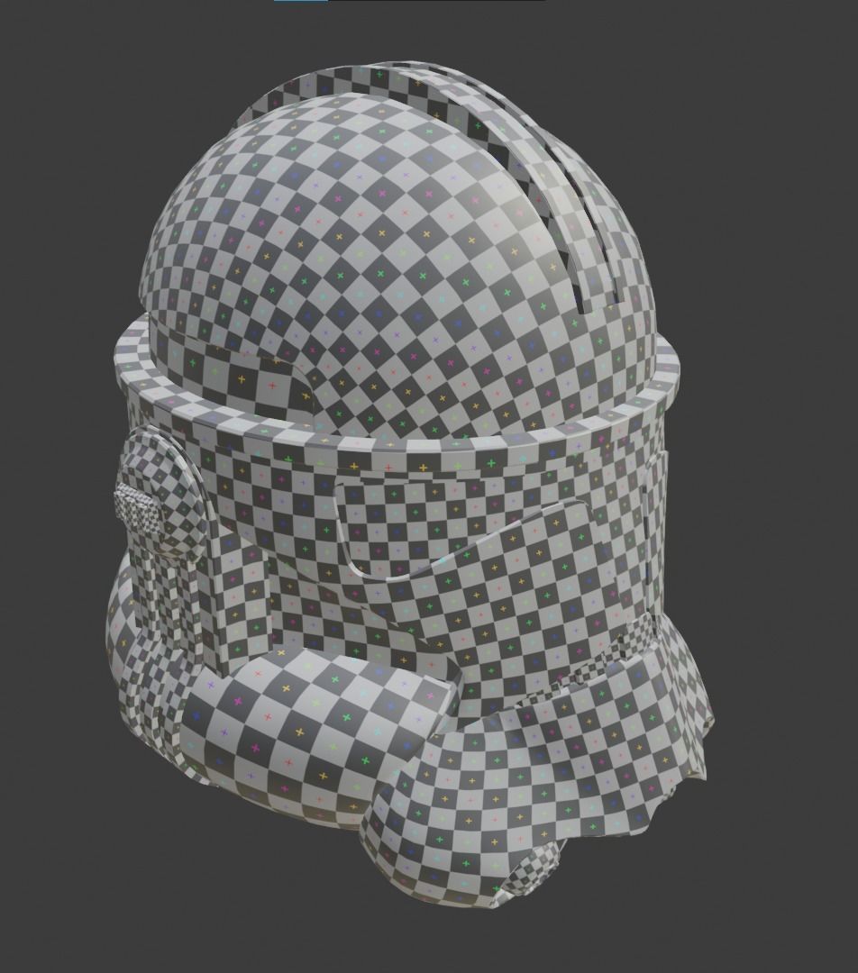 Star Wars Clone Trooper Helmet Low-poly 3D model_12