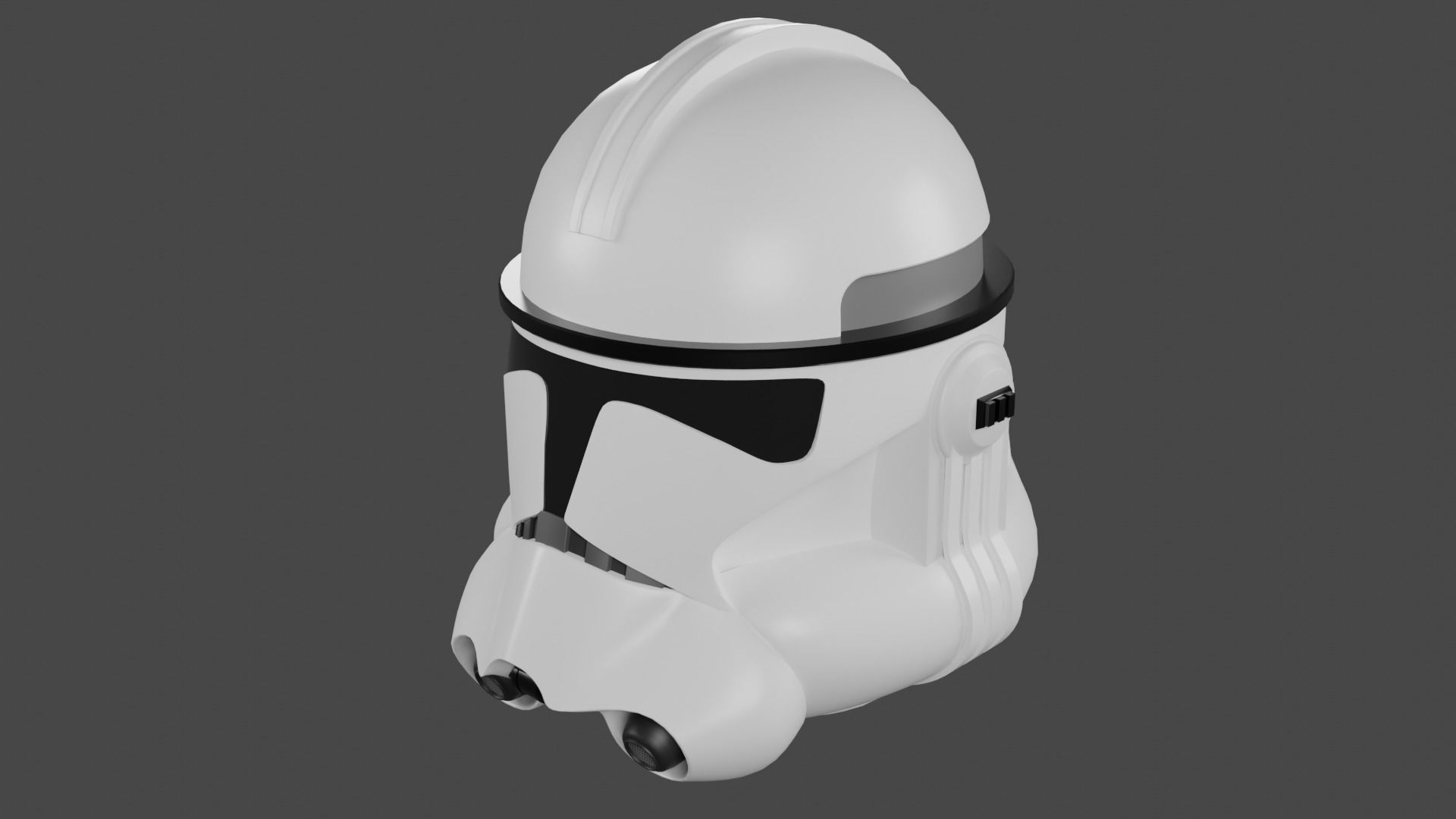 Star Wars Clone Trooper Helmet Low-poly 3D model_1