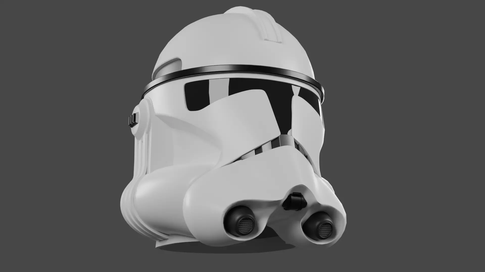 Star Wars Clone Trooper Helmet Low-poly 3D model_0