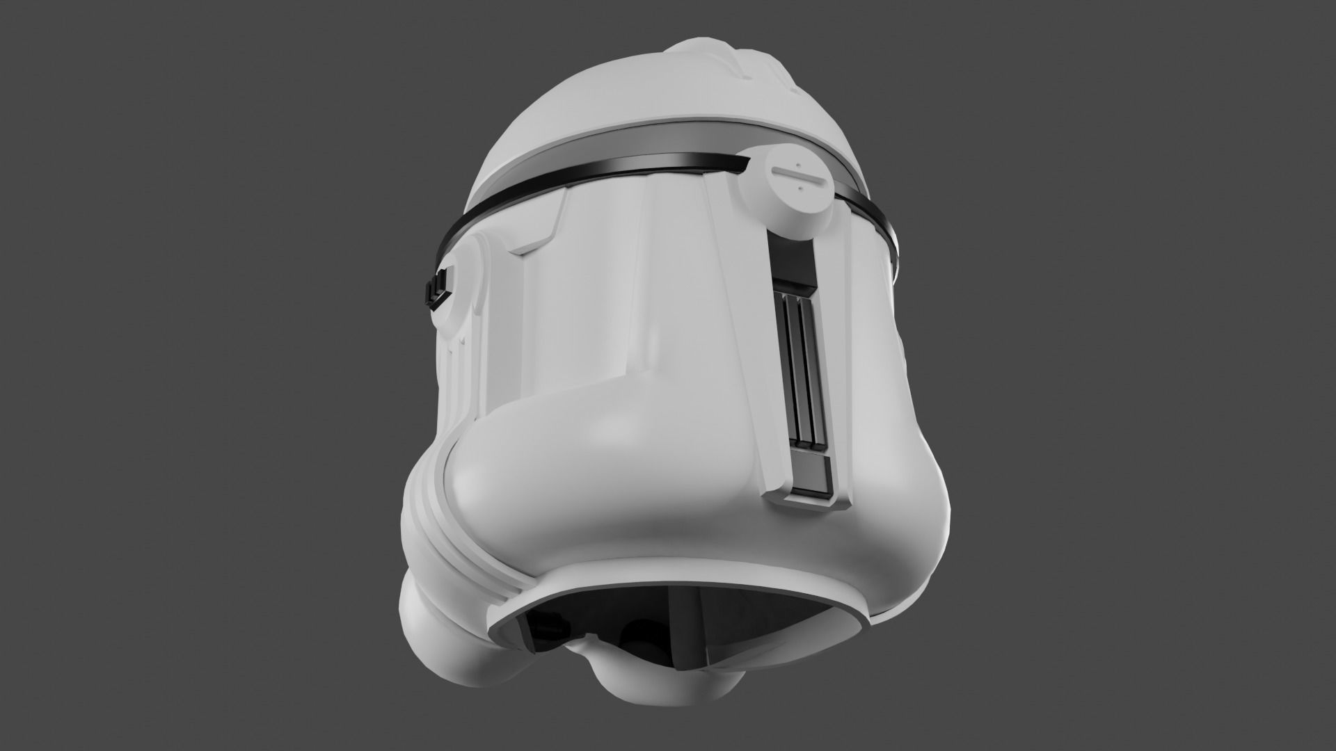 Star Wars Clone Trooper Helmet Low-poly 3D model_3