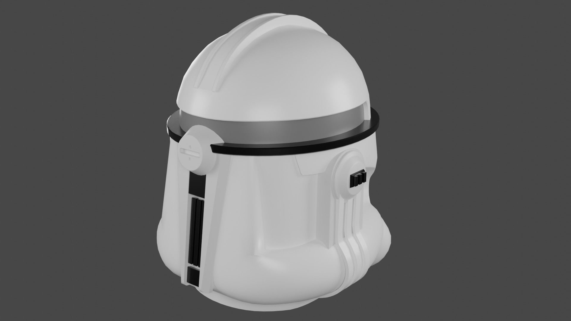Star Wars Clone Trooper Helmet Low-poly 3D model_2