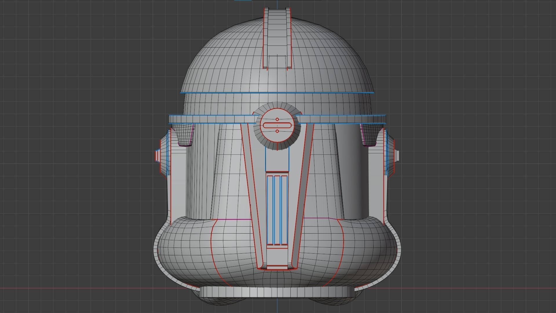 Star Wars Clone Trooper Helmet Low-poly 3D model_8