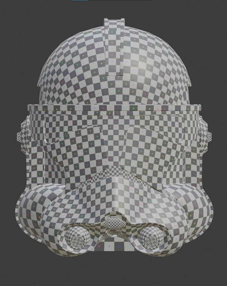 Star Wars Clone Trooper Helmet Low-poly 3D model_9