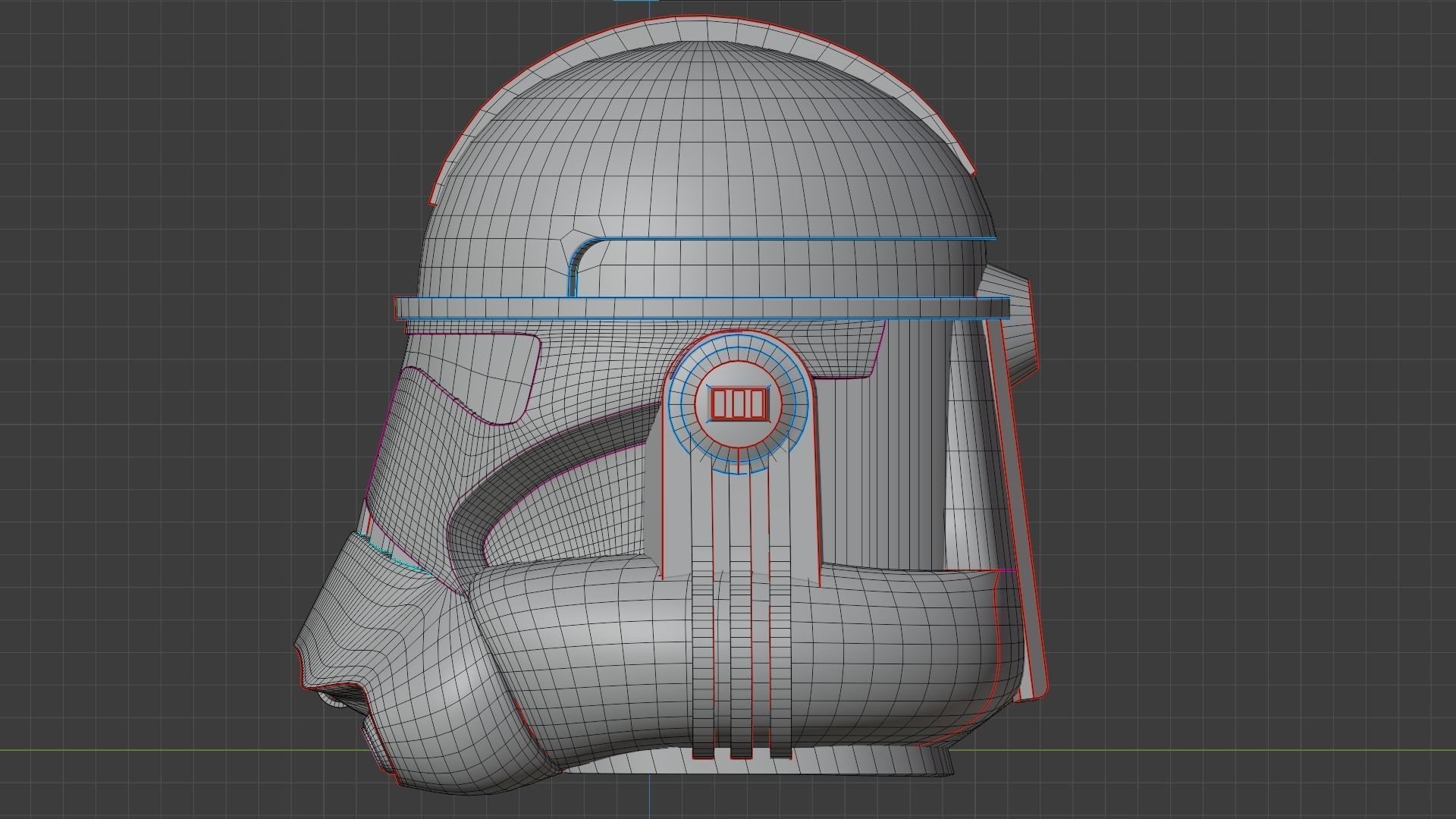 Star Wars Clone Trooper Helmet Low-poly 3D model_7