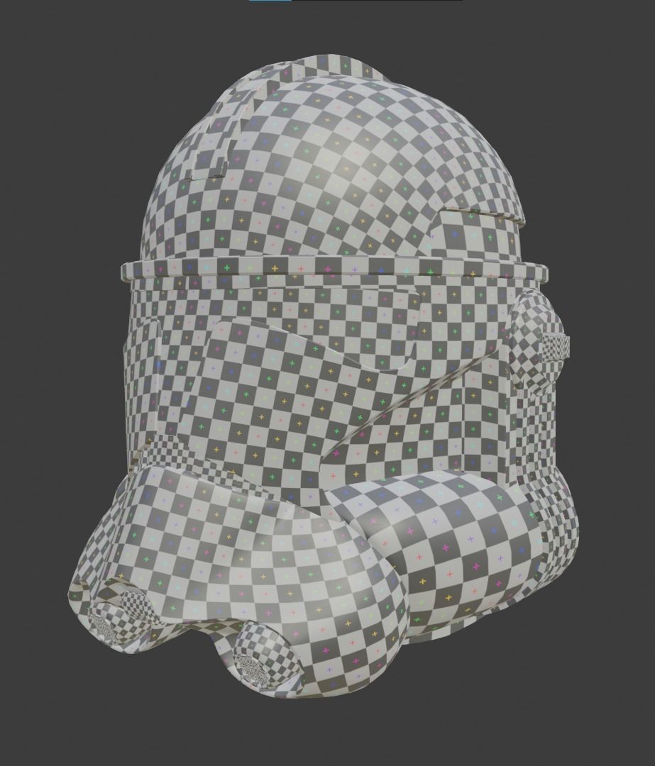 Star Wars Clone Trooper Helmet Low-poly 3D model_11