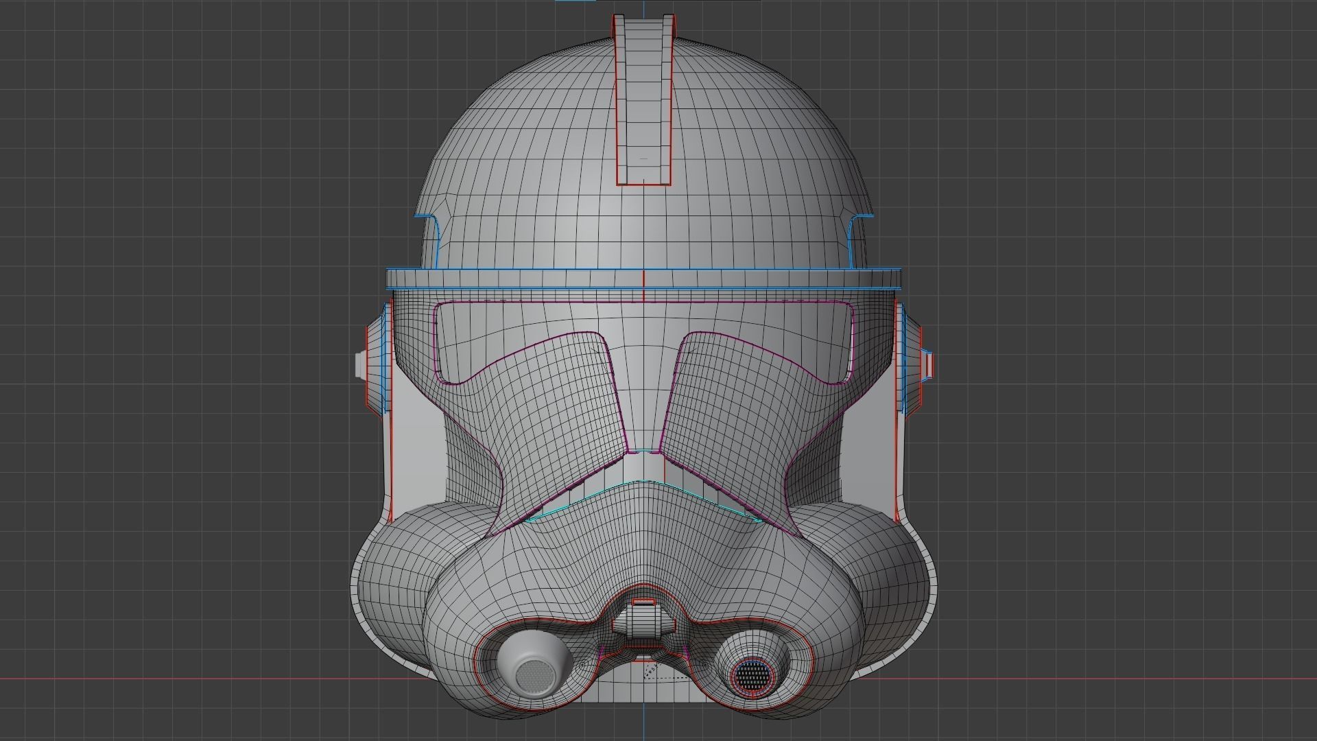 Star Wars Clone Trooper Helmet Low-poly 3D model_6