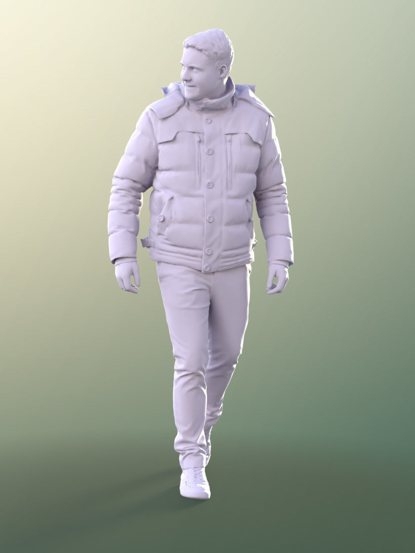 Liam 11109 - Casual Man In Winter Clothing Walking 3D model_5