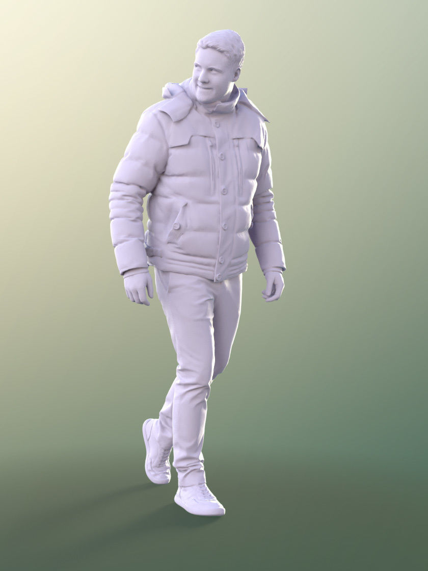 Liam 11109 - Casual Man In Winter Clothing Walking 3D model_4