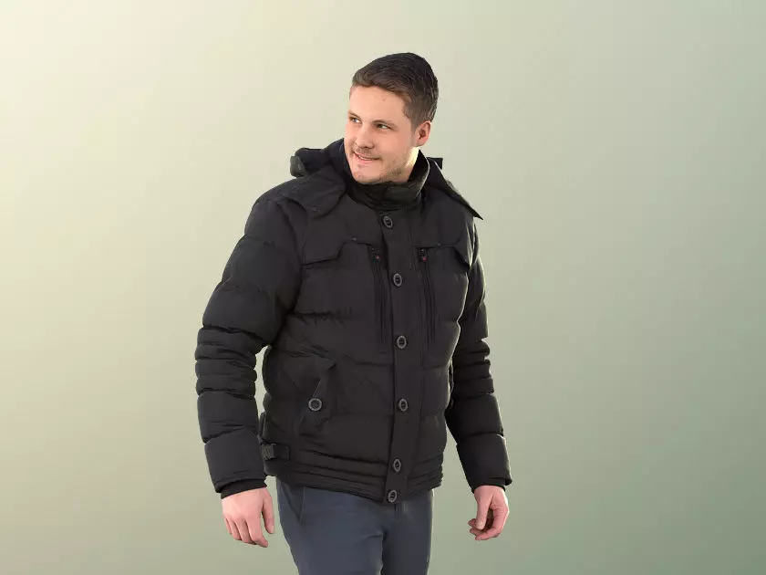 Liam 11109 - Casual Man In Winter Clothing Walking 3D model_0