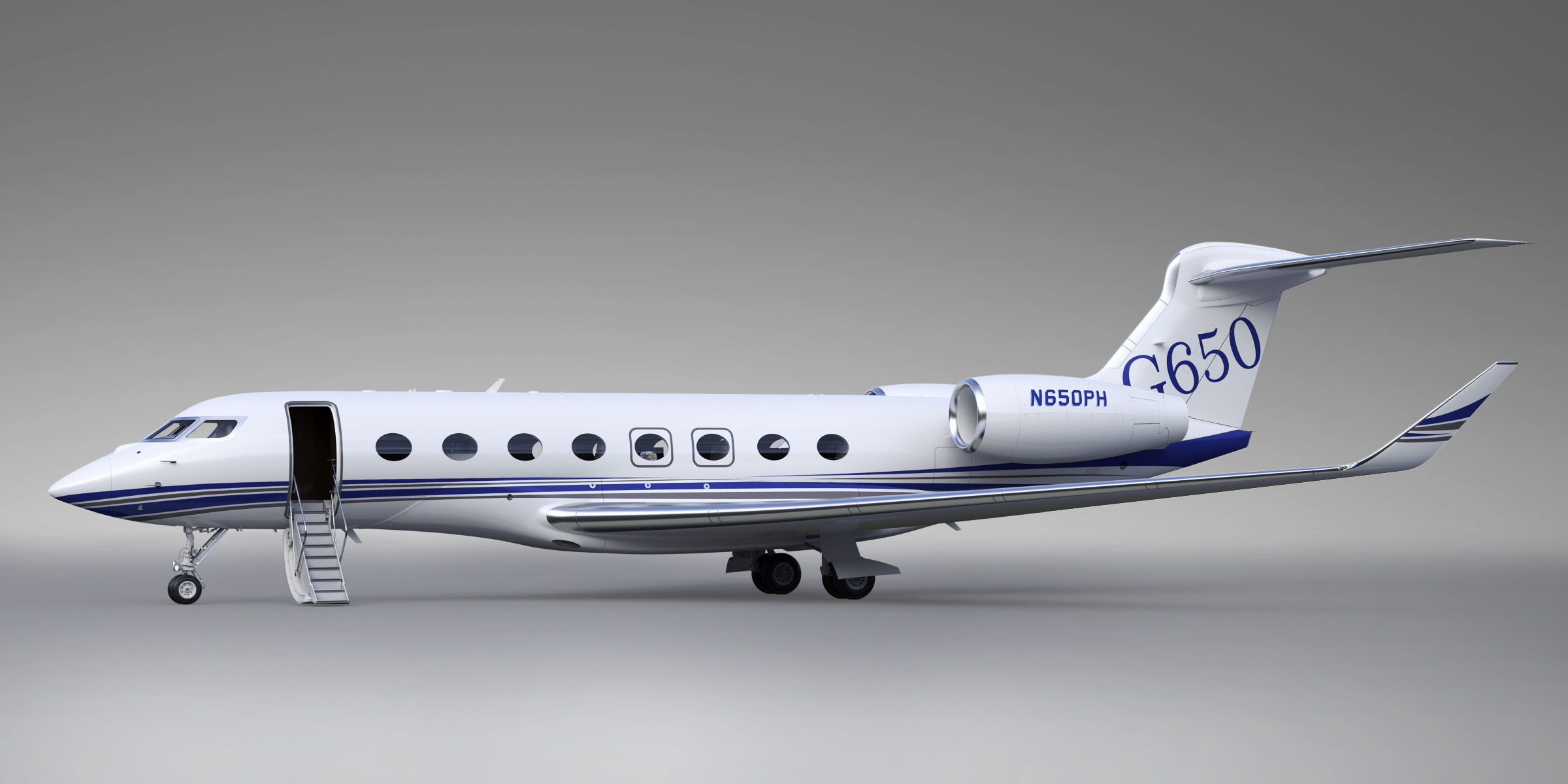 Gulfstream G650 Business Jet 3D model_2