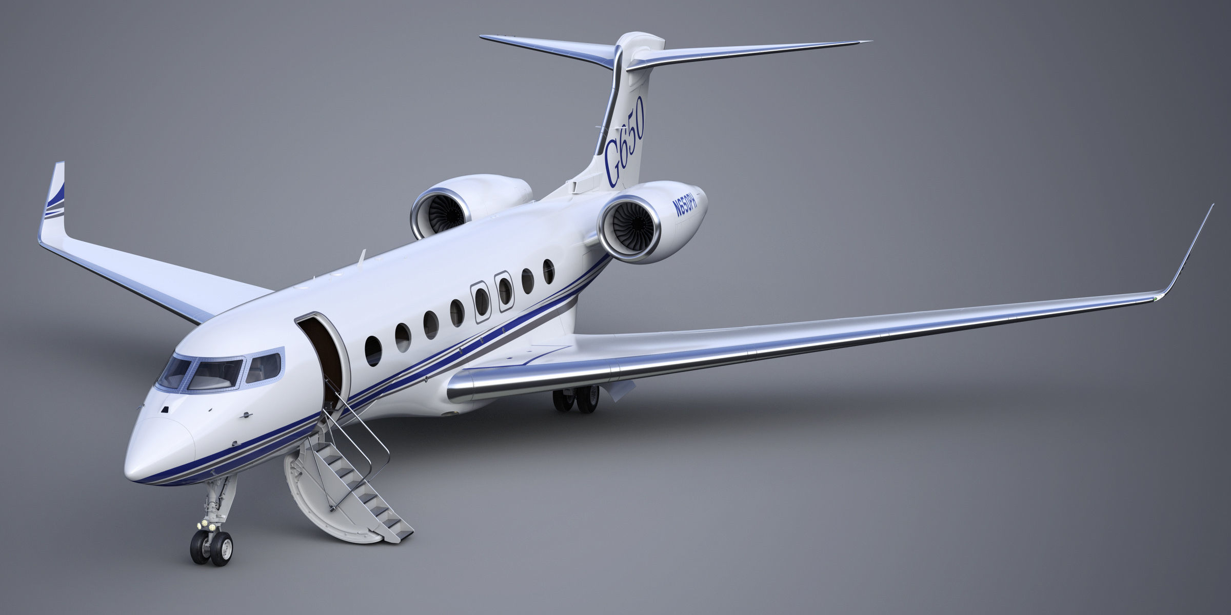 Gulfstream G650 Business Jet 3D model_1
