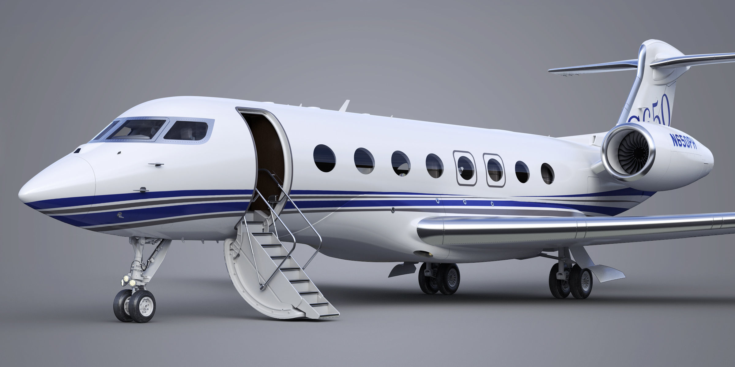 Gulfstream G650 Business Jet 3D model_5