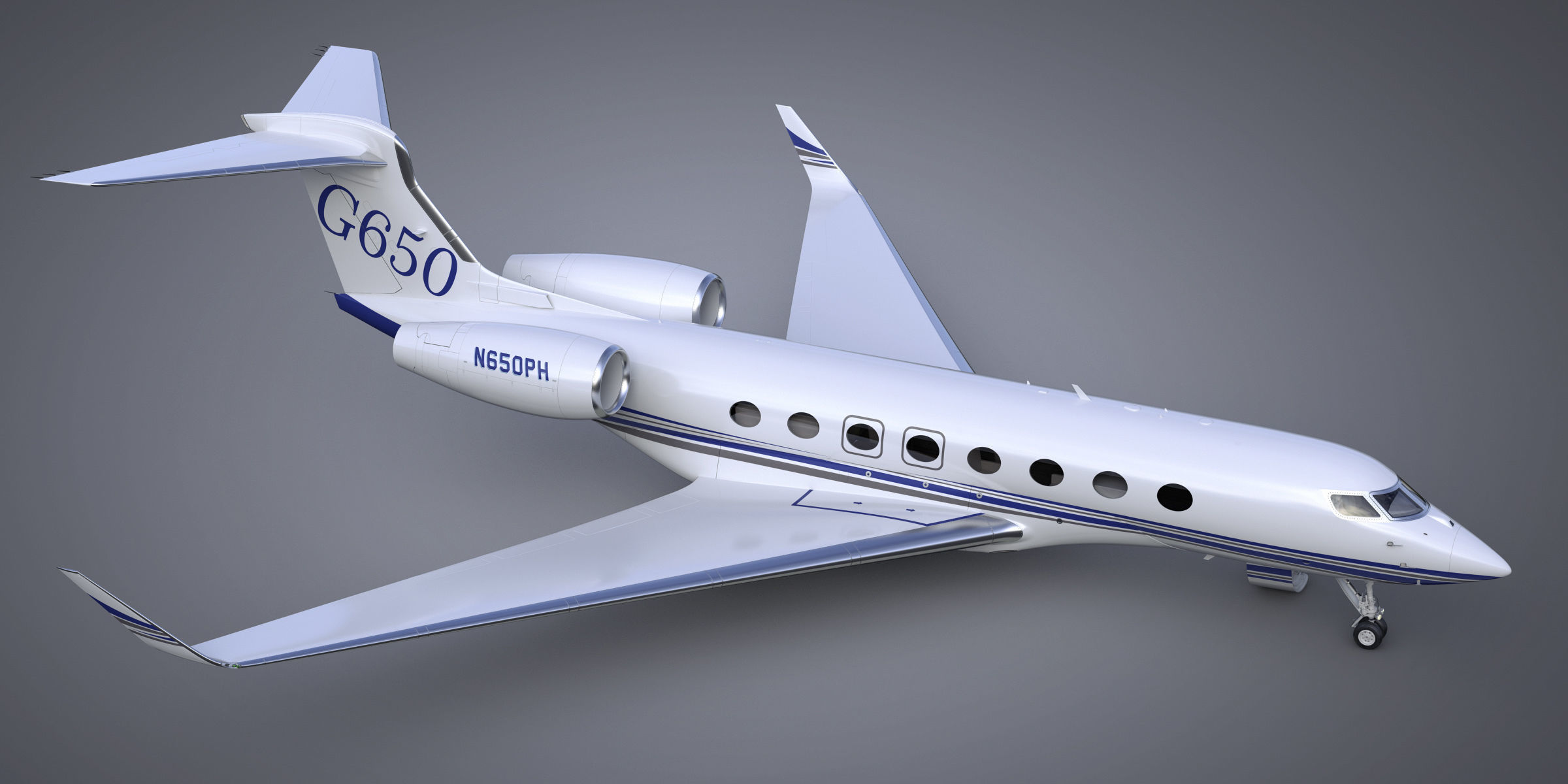 Gulfstream G650 Business Jet 3D model_17