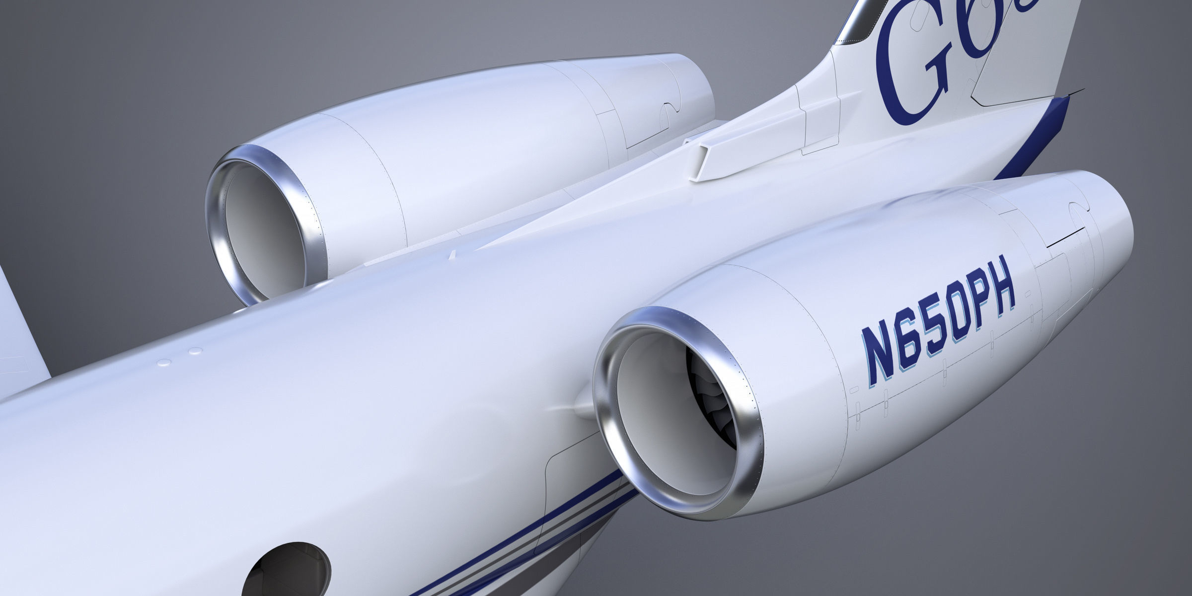 Gulfstream G650 Business Jet 3D model_10
